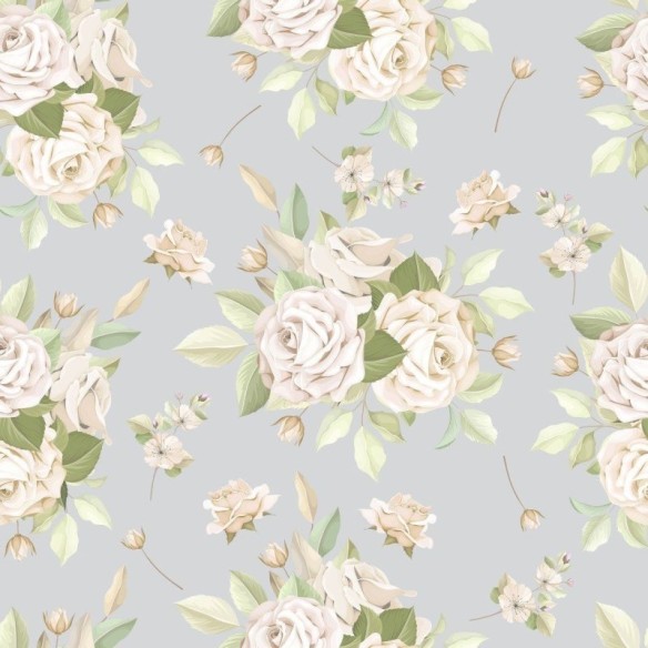 Papel de Parede Adesivo Floral Rosas N013086