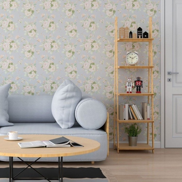 Papel de Parede Adesivo Floral Rosas N013086