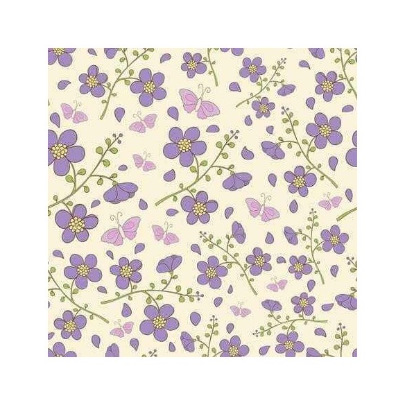 Papel de Parede Adesivo Floral Roxa 210417391