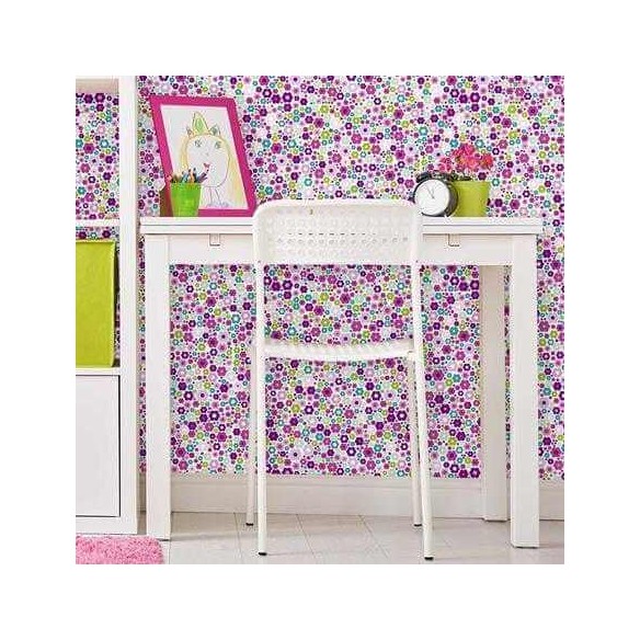 Papel de Parede Adesivo Floral Roxo 111283787