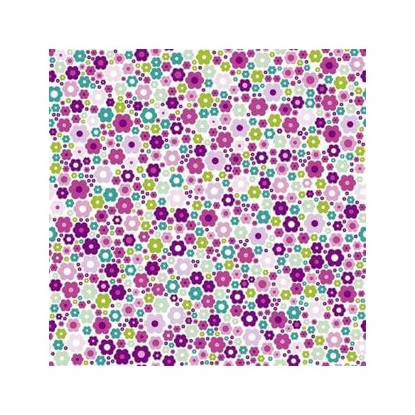 Papel de Parede Adesivo Floral Roxo 111283787