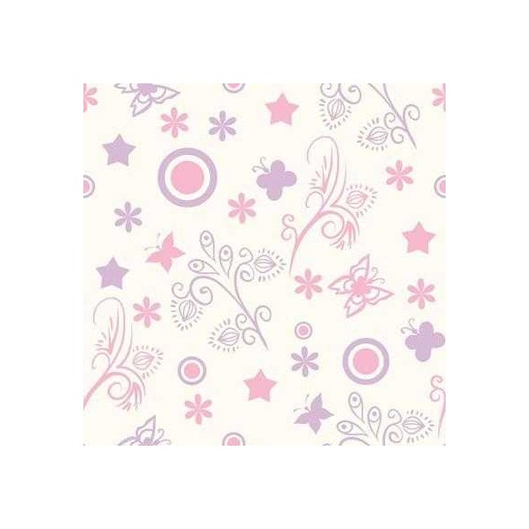 Papel de Parede Adesivo Floral Roxo 1259