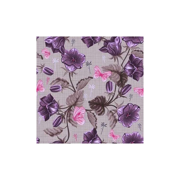 Papel de Parede Adesivo Floral Roxo 687