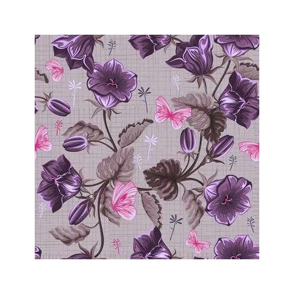 Papel de Parede Adesivo Floral Roxo 687