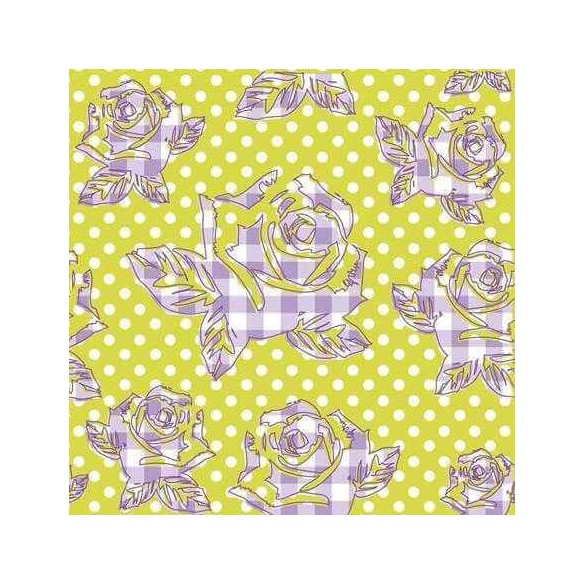 Papel de Parede Adesivo Floral Roxo e Verde 98767909