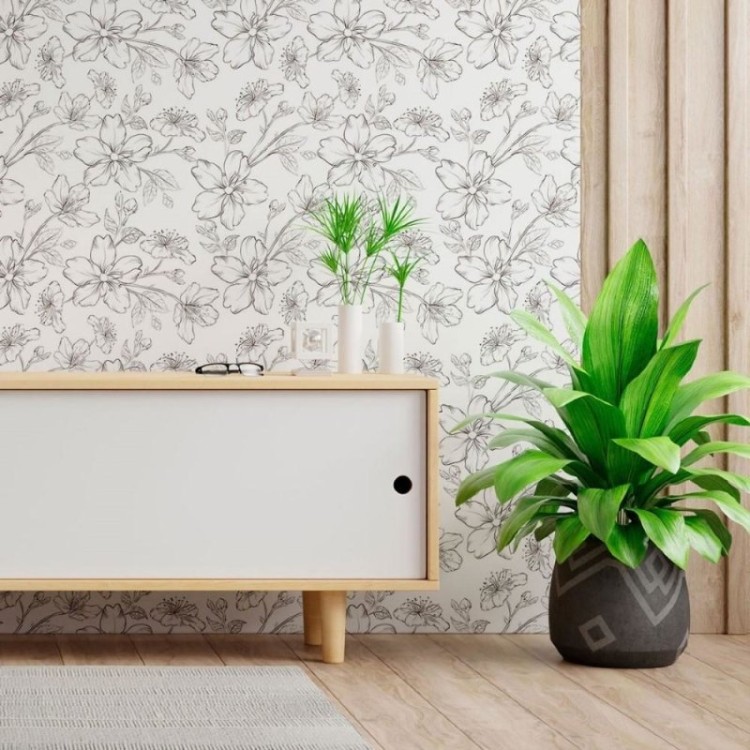 Papel de Parede Adesivo Floral Sakura N013047