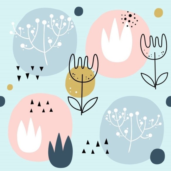 Papel de Parede Adesivo Floral Scandinavian N013279