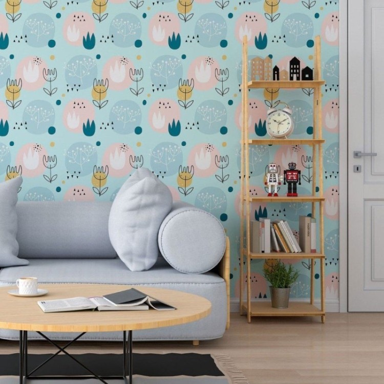 Papel de Parede Adesivo Floral Scandinavian...