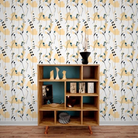 Papel de Parede Adesivo Floral Scandinavian N013294