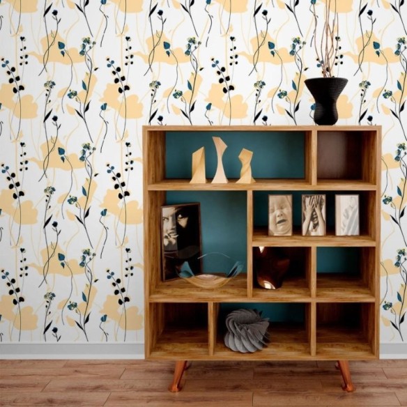 Papel de Parede Adesivo Floral Scandinavian N013294
