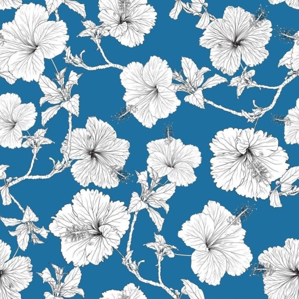 Papel de Parede Adesivo Floral Tropical N018082