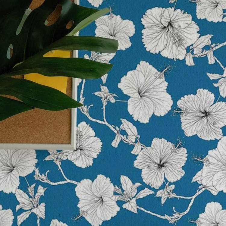 Papel de Parede Adesivo Floral Tropical N018082