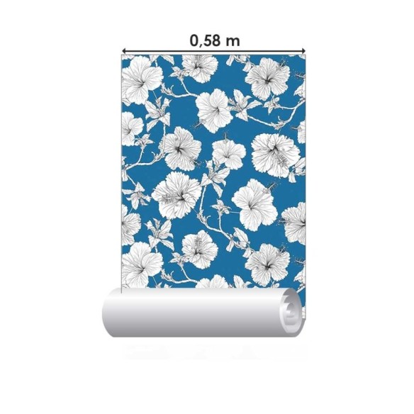 Papel de Parede Adesivo Floral Tropical N018082