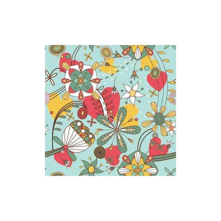 Papel de Parede Adesivo Floral Verde 1222