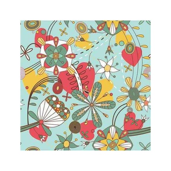 Papel de Parede Adesivo Floral Verde 1222