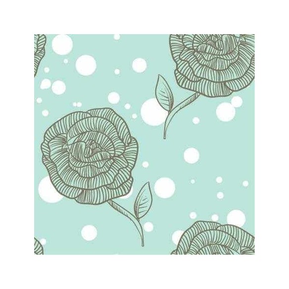 Papel de Parede Adesivo Floral Verde 1252