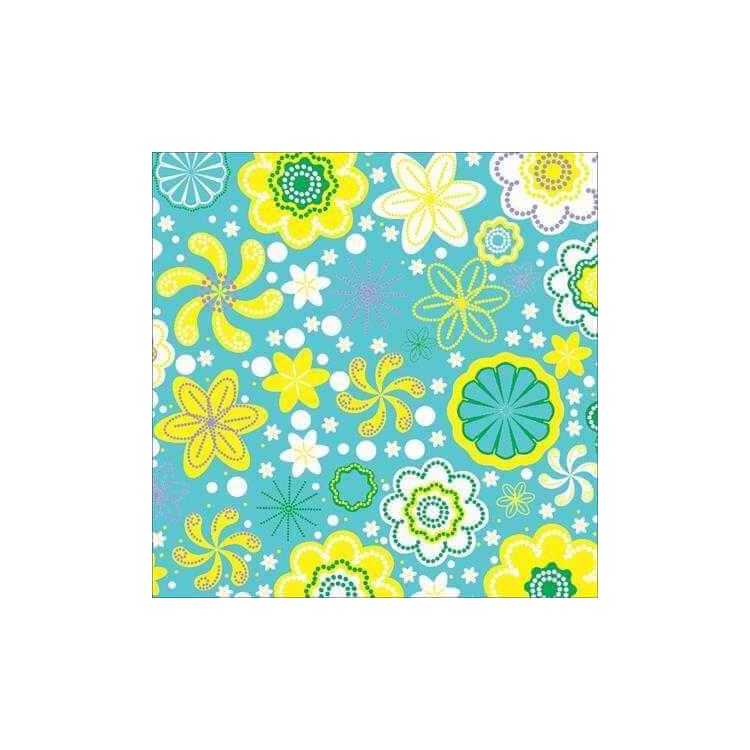 Papel de Parede Adesivo Floral Verde 1372