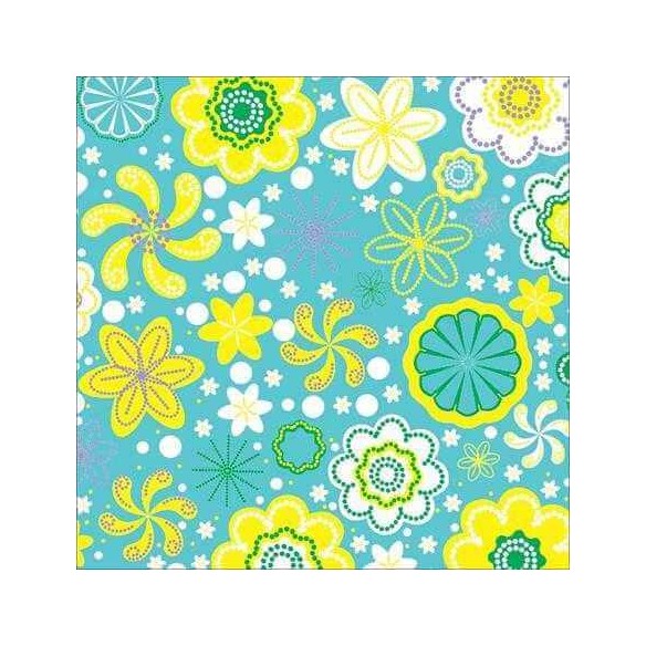 Papel de Parede Adesivo Floral Verde 1372