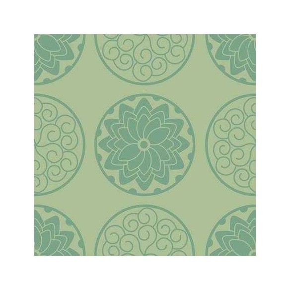 Papel de Parede Adesivo Floral Verde 39