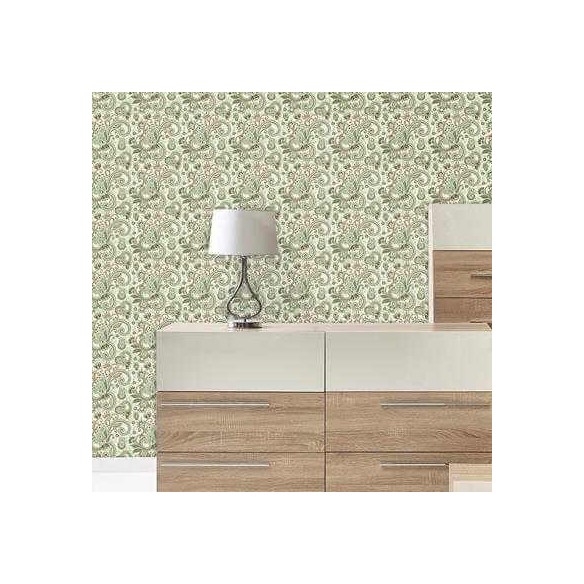 Papel de Parede Adesivo Floral Verde 665