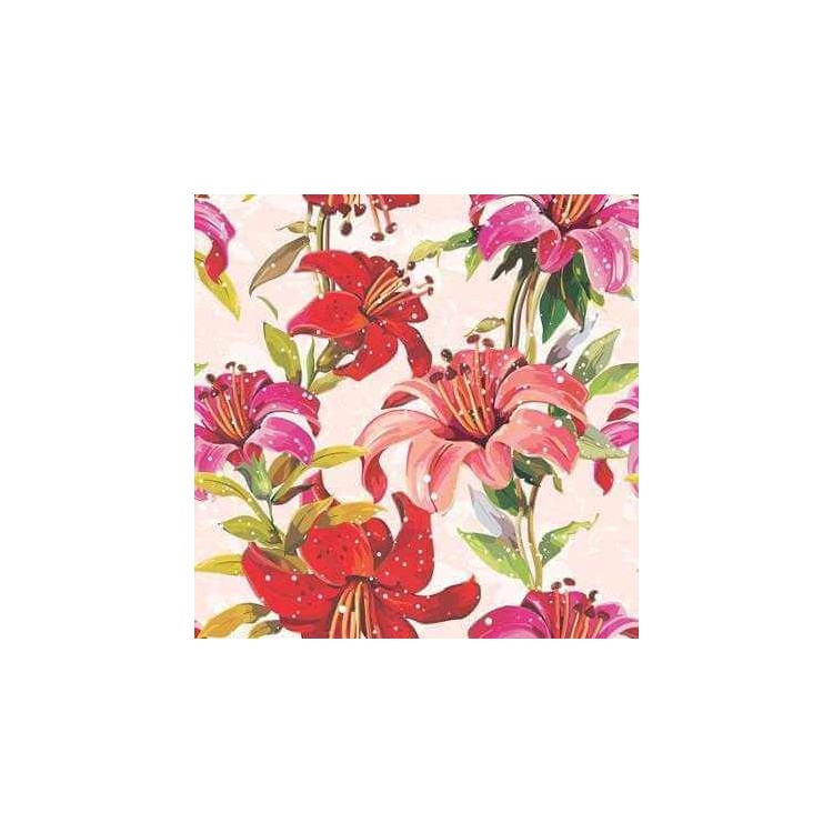 Papel de Parede Adesivo Floral Vermelho 10