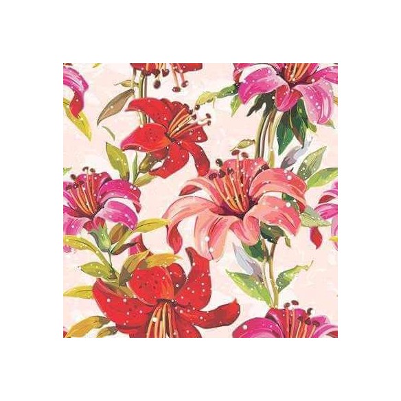 Papel de Parede Adesivo Floral Vermelho 10