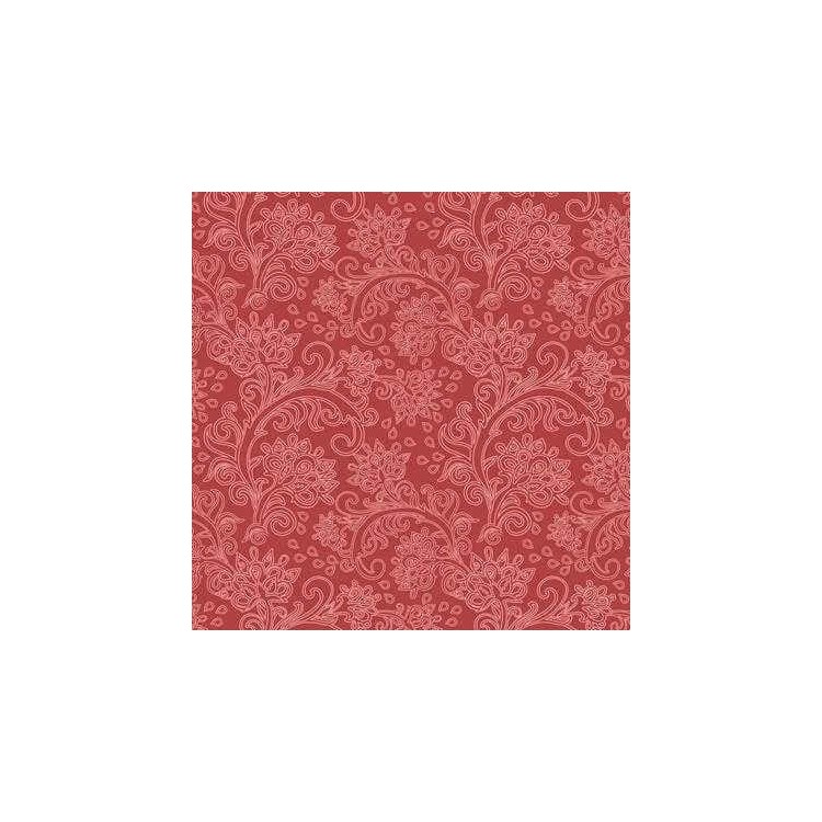Papel de Parede Adesivo Floral Vermelho 495