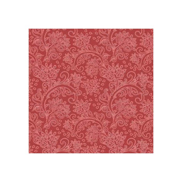 Papel de Parede Adesivo Floral Vermelho 495