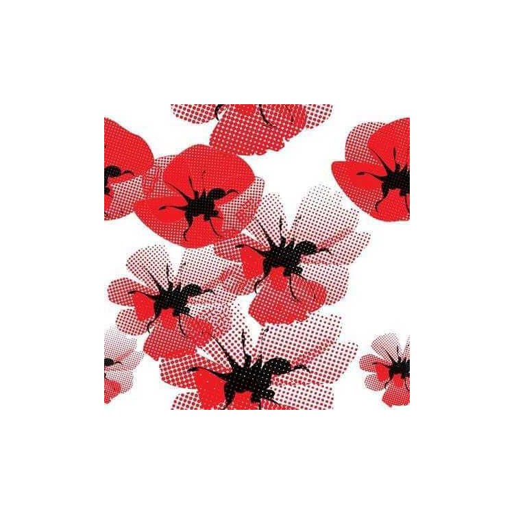 Papel de Parede Adesivo Floral Vermelho 684