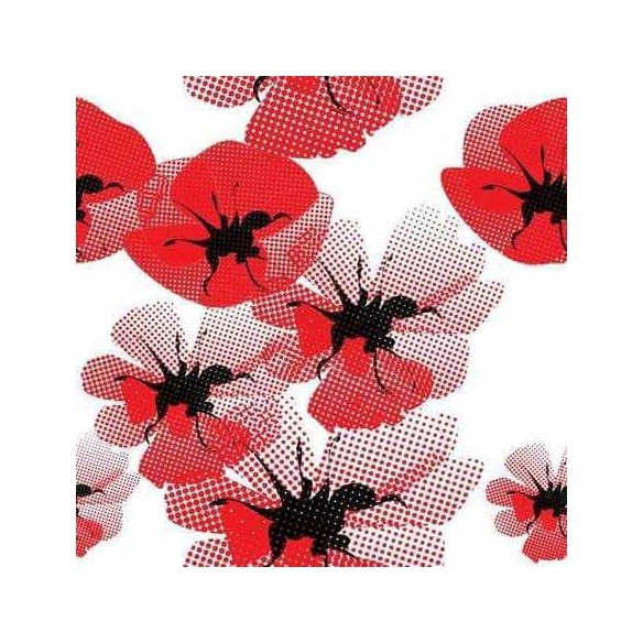 Papel de Parede Adesivo Floral Vermelho 684
