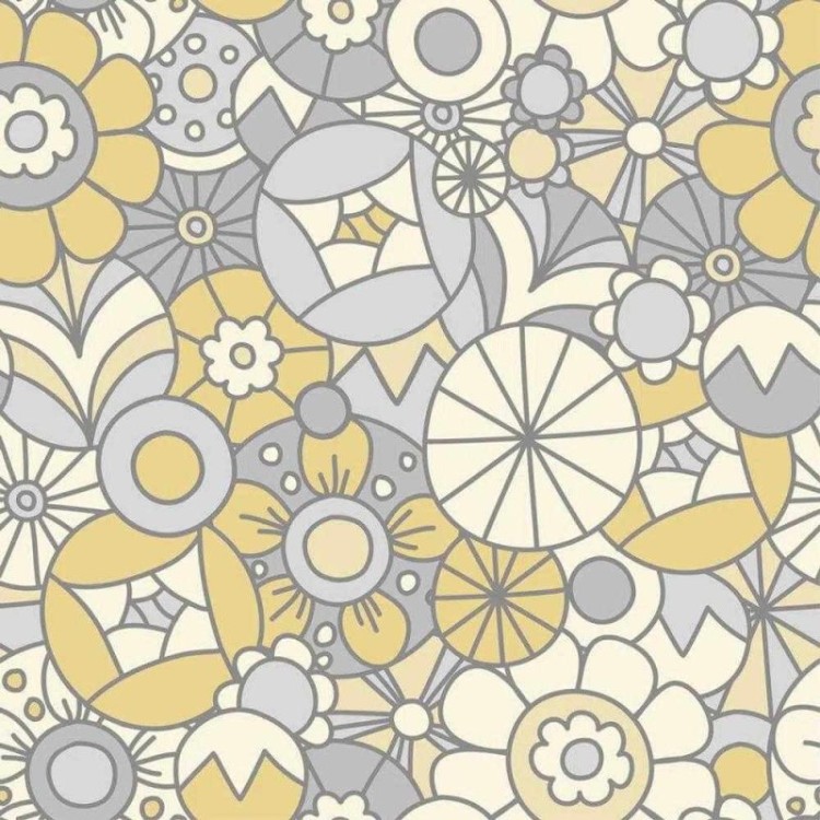 Papel de Parede Adesivo flores abstrato 102594851