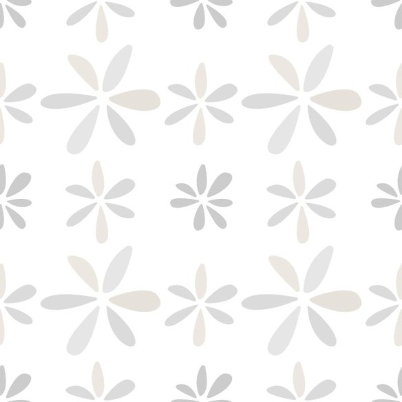 Papel de Parede Adesivo Flores Bege Abstrato N09053