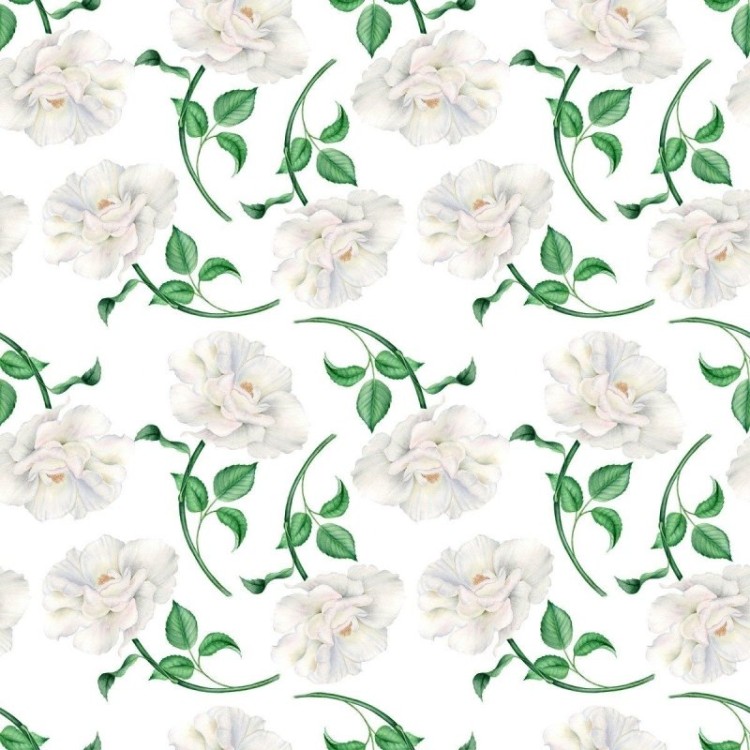 Papel de Parede Adesivo Flores Brancas N012143