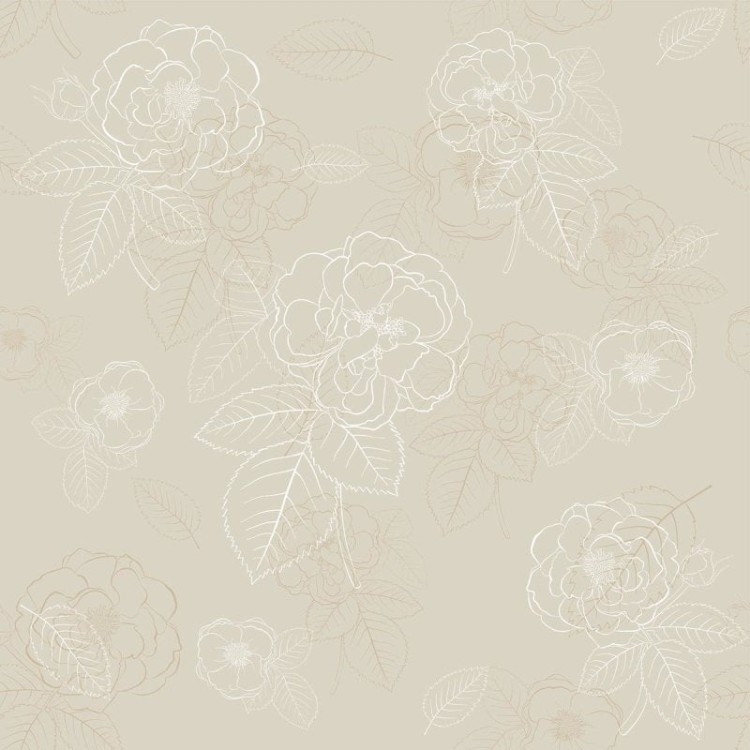 Papel de Parede Adesivo Flores e Folhas N010066