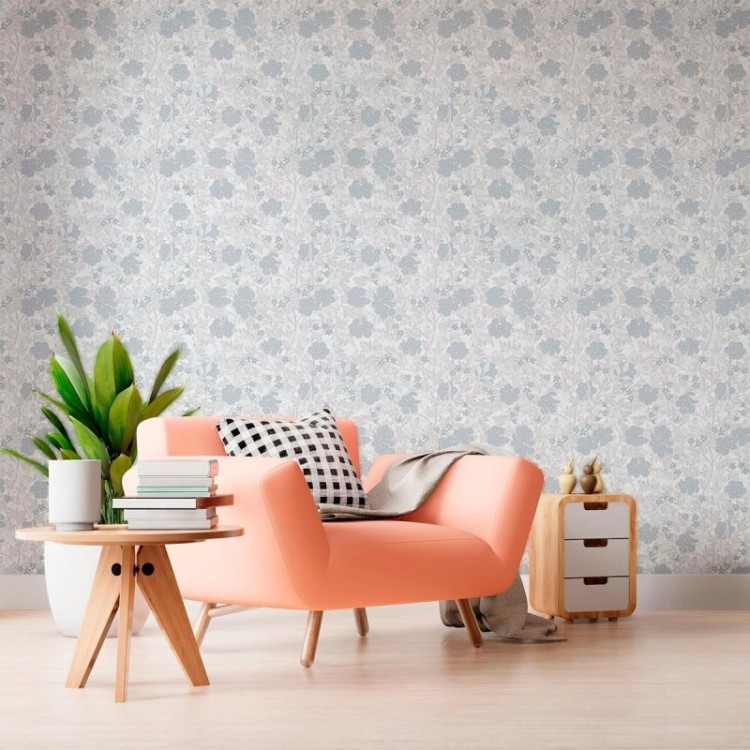 Papel de Parede Adesivo Flores e Folhas N010147