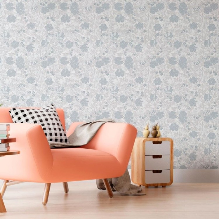 Papel de Parede Adesivo Flores e Folhas N010147