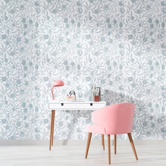 Papel de Parede Adesivo Flores e Folhas N010149