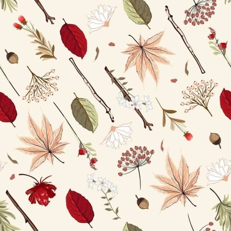 Papel de Parede Adesivo Flores e Folhas N04231