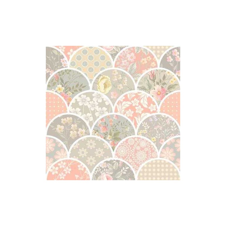 Papel de Parede Adesivo Flores Estilizadas...