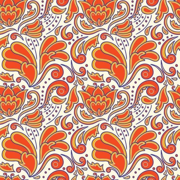 Papel de Parede Adesivo Flores Indianas N04249