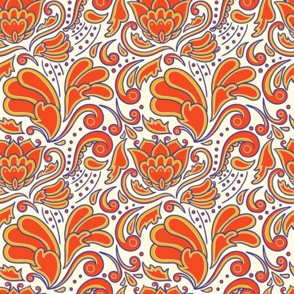 Papel de Parede Adesivo Flores Indianas N04249
