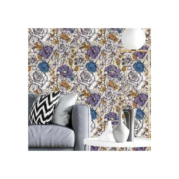 Papel de Parede Adesivo Flores N533