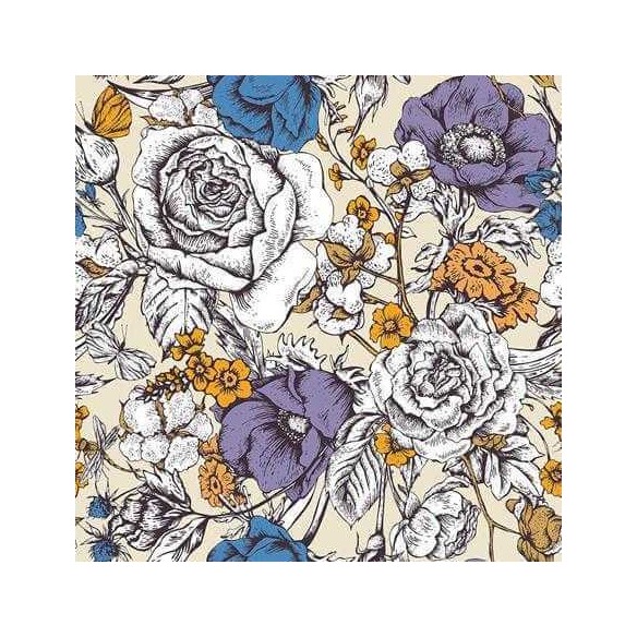 Papel de Parede Adesivo Flores N533