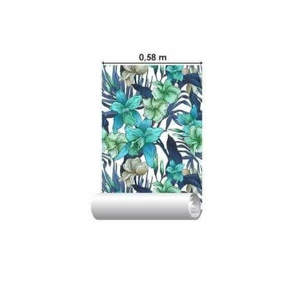 Papel de Parede Adesivo Flores N674