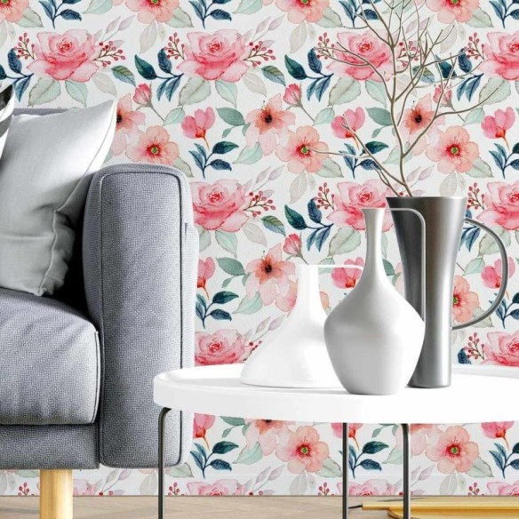 Papel de Parede Adesivo Flores N745