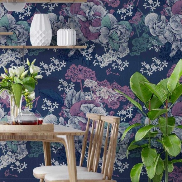 Papel de Parede Adesivo Flores NOMJKJ10