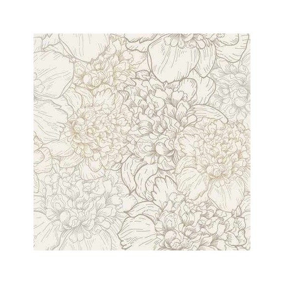 Papel de Parede Adesivo Flores Off White  855