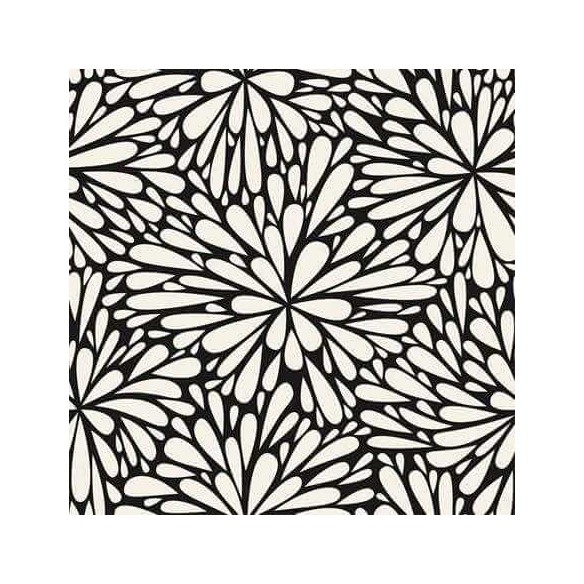Papel de Parede Adesivo Flores Preto e Branco 231038