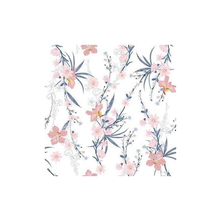 Papel de Parede Adesivo Flores Provençal N1162