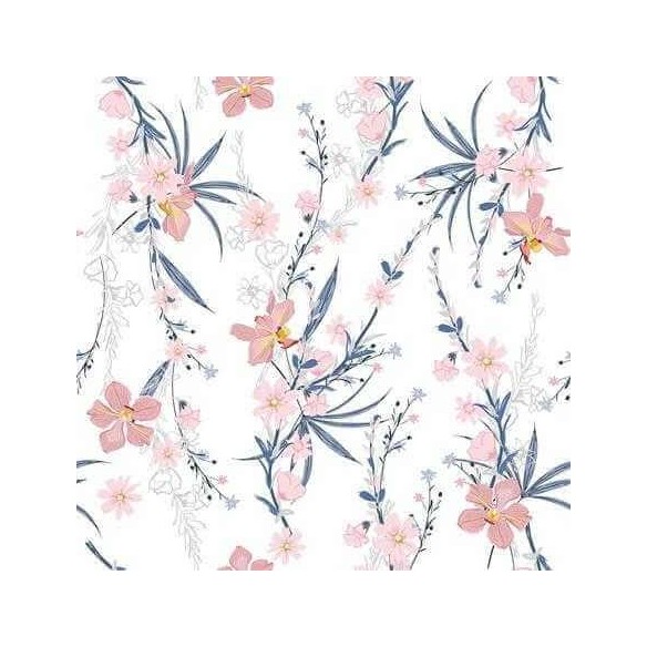 Papel de Parede Adesivo Flores Provençal N1162